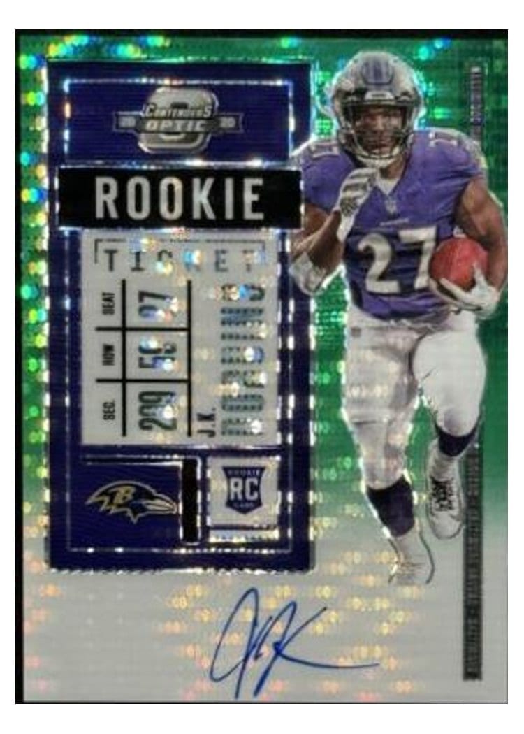 2020 Panini Contenders Optic Base Set J.K. Dobbins #123 card