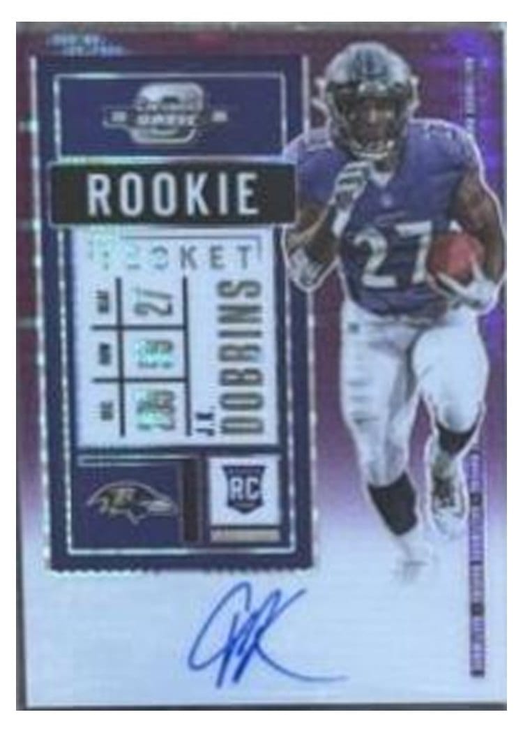 2020 Panini Contenders Optic Base Set J.K. Dobbins #123 card