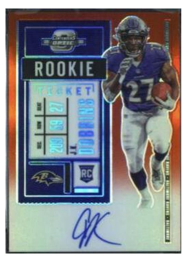 2020 Panini Contenders Optic Base Set J.K. Dobbins #123 card