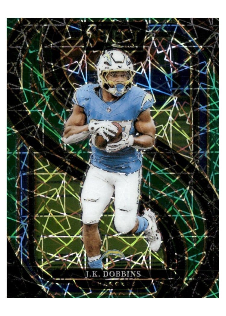 2024 Panini Select Base Set J.K. Dobbins Green Prizm #162 card