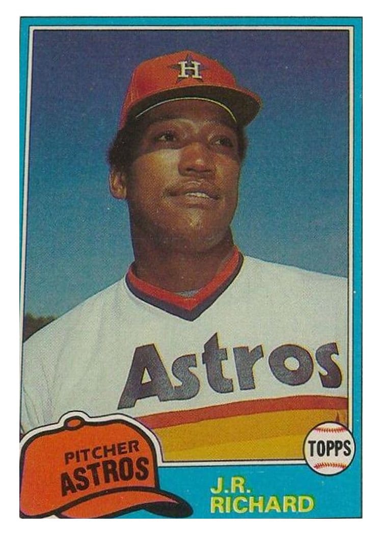 1981 Topps J. R. Richard #350 card
