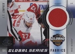 2024-25 SP Game Used 2023 Global Series Sweden Fabrics J.T. Compher #GSF-JC card