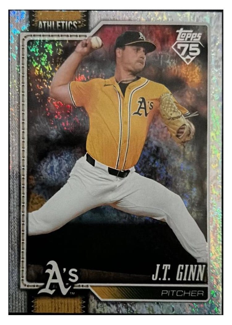 2026 Topps Base Set J.T. Ginn Silver Crackleboard #153 card