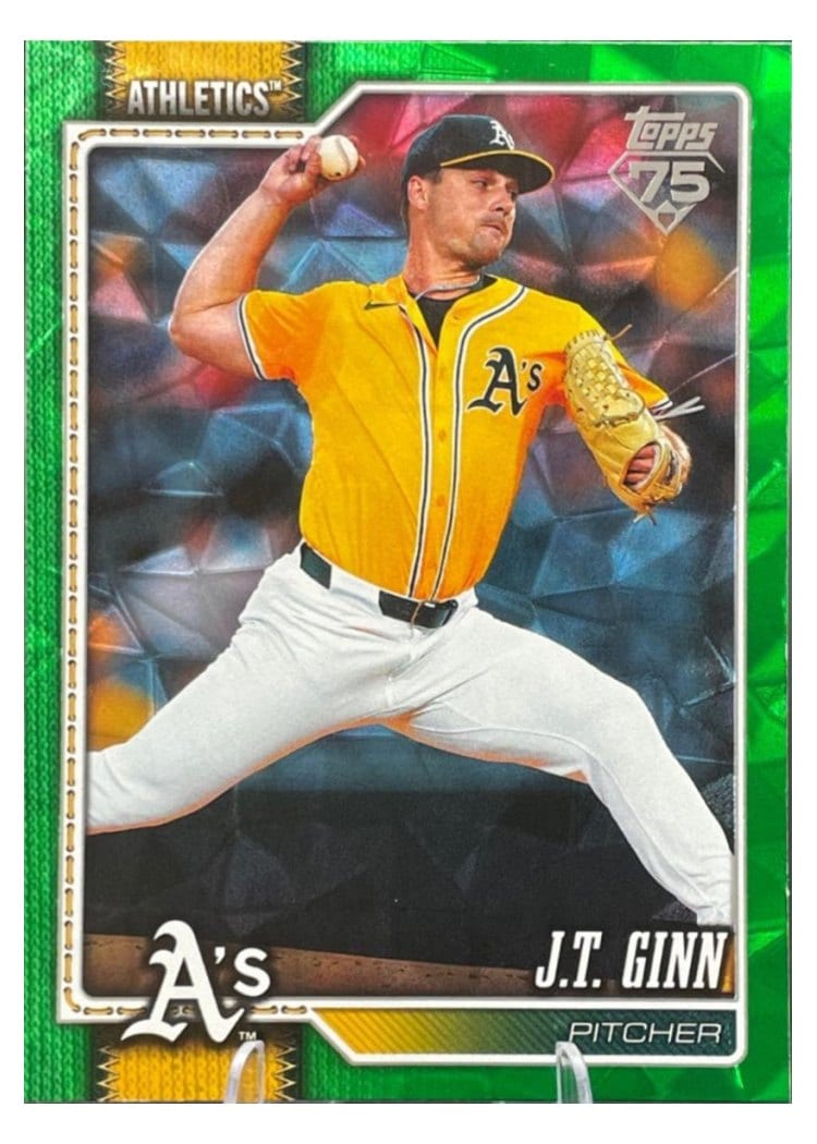 2026 Topps Base Set J.T. Ginn Green Diamante #153 card