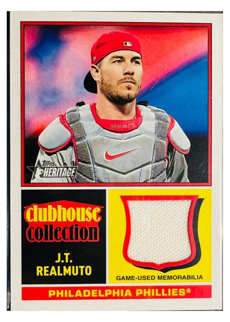 2025 Topps Heritage Clubhouse Collection Relics J.T. Realmuto #CCR-JRE card