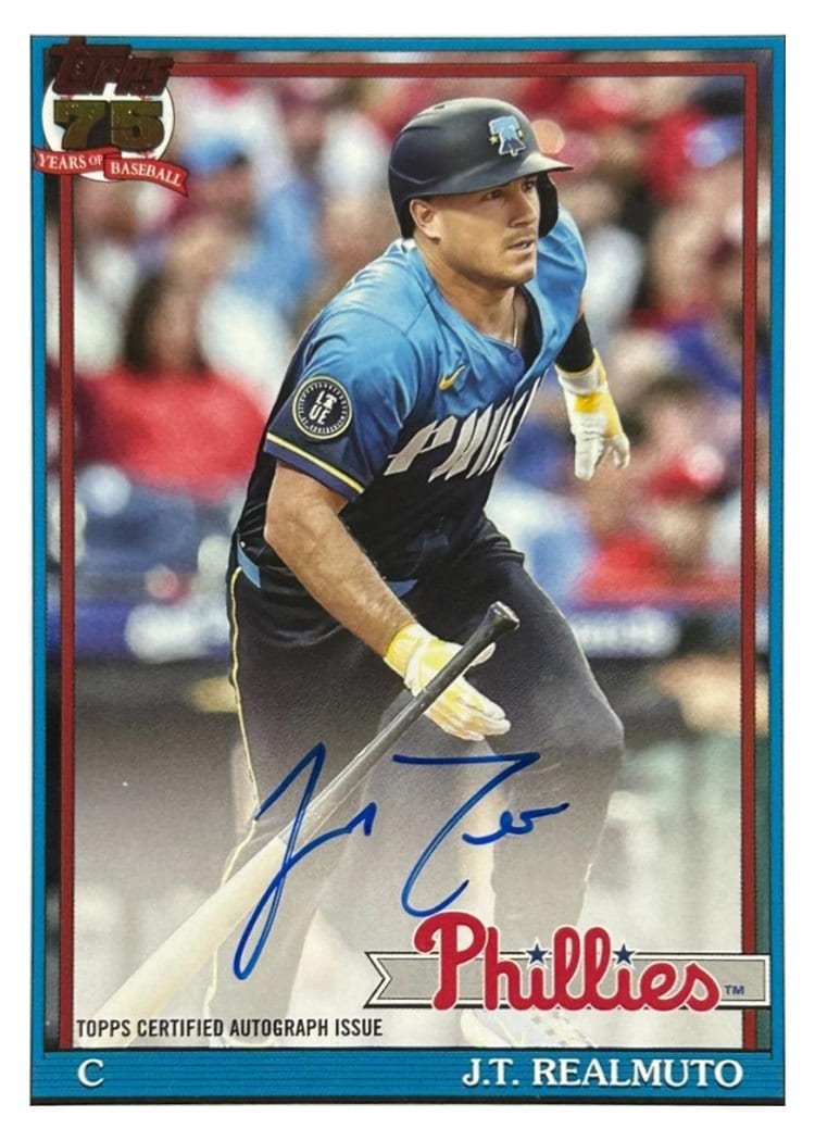 2026 Topps 1991 Topps Autographs J.T. Realmuto #91A-JTR card