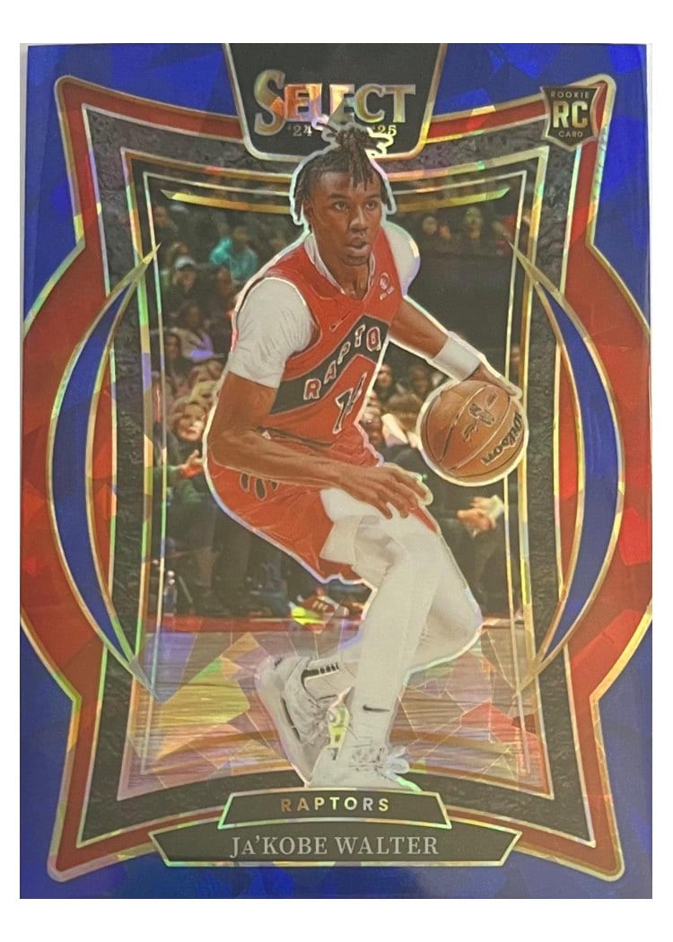 2024-25 Panini Select Base Set Ja'Kobe Walter Blue Cracked Ice Prizm #96 card