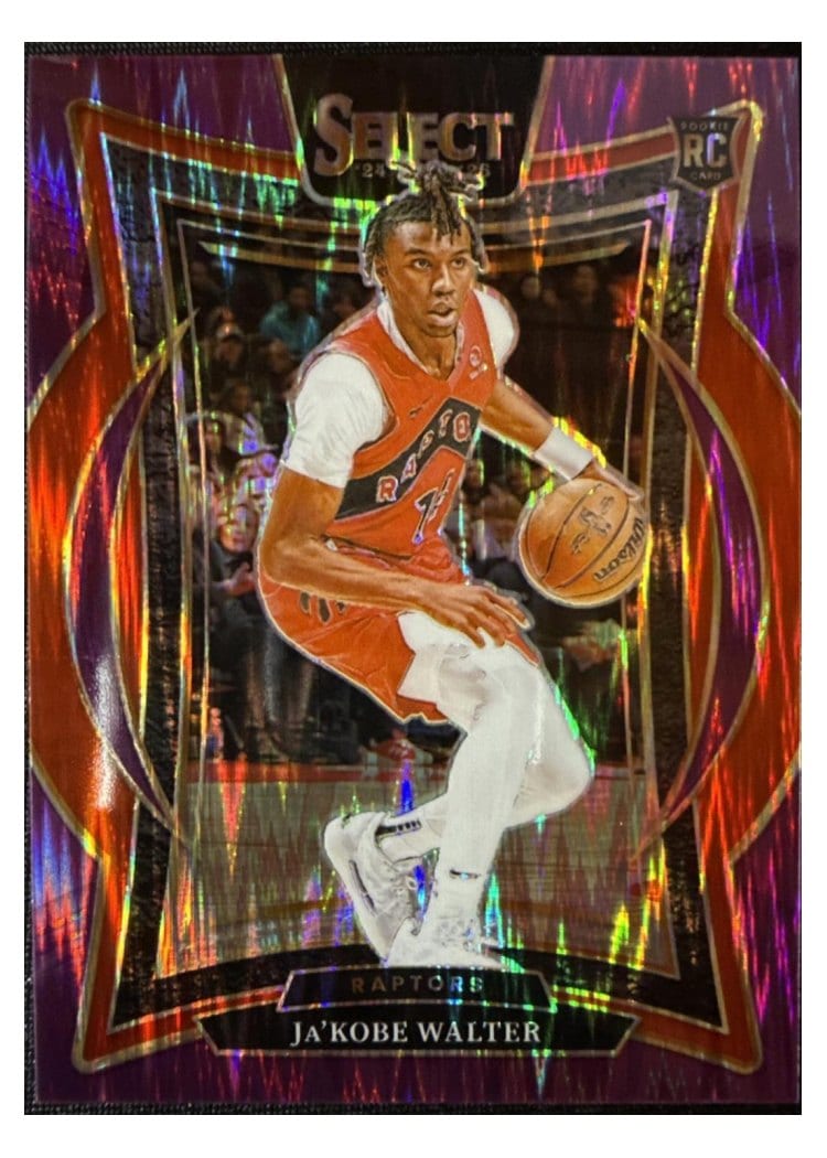 2024-25 Panini Select Base Set Ja'Kobe Walter Purple Flash Prizm #96 card