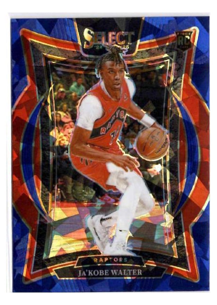 2024-25 Panini Select Base Set Ja'Kobe Walter Purple Cracked Ice Prizm #96 card