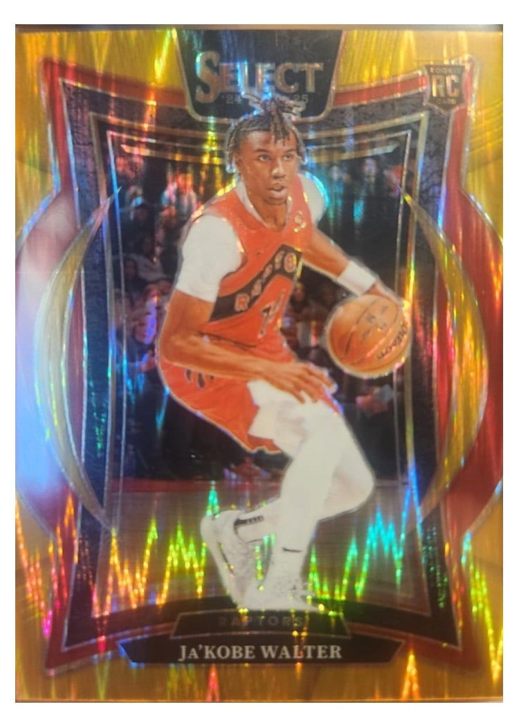 2024-25 Panini Select Base Set Ja'Kobe Walter Gold Prizm #96 card