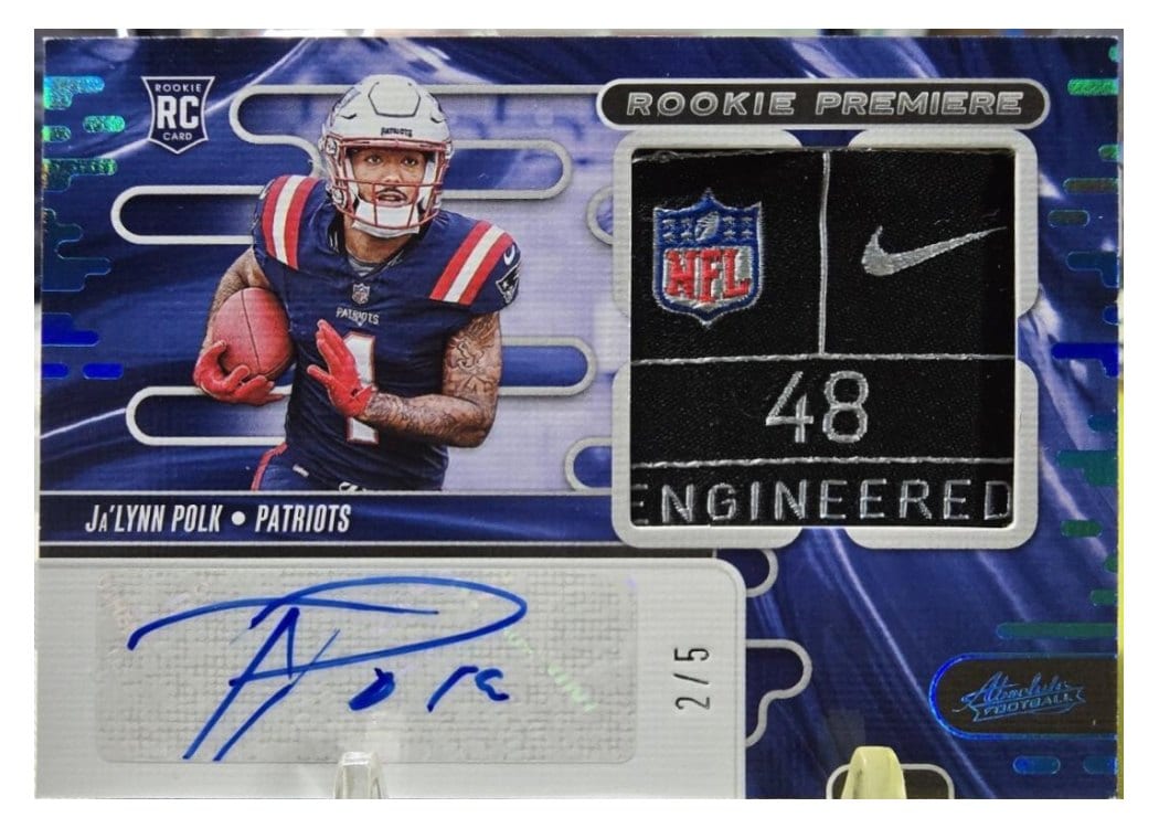 2024 Panini Absolute Rookie Premiere Materials Autographs Ja'Lynn Polk #RPMA-JPK card