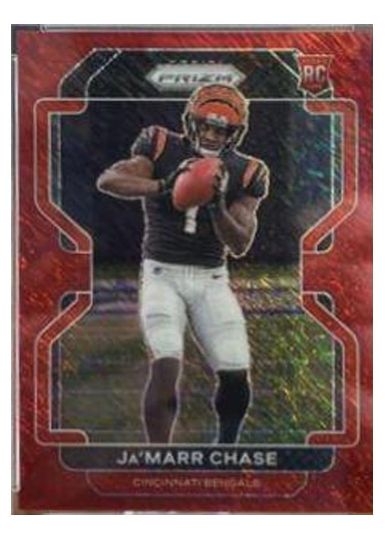 2021 Panini Prizm Ja'Marr Chase Red Shimmer #337 card