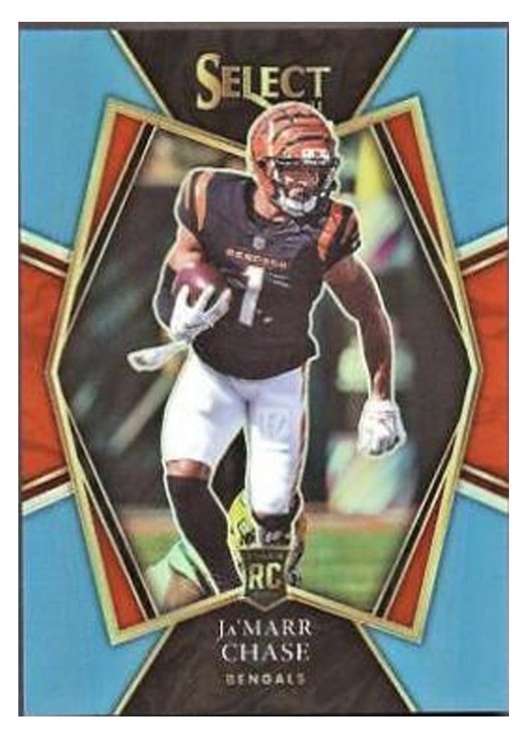 2021 Panini Select Ja'Marr Chase Light Blue #147 card