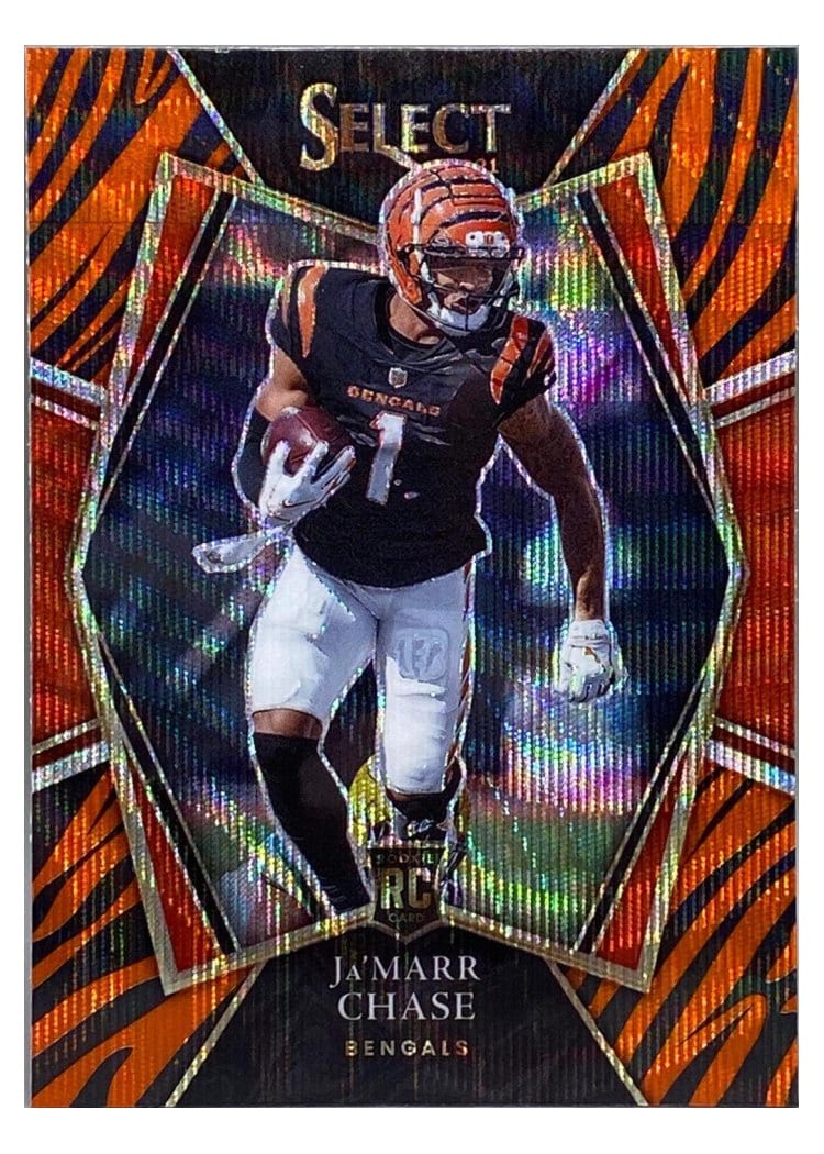 2021 Panini Select Ja'Marr Chase Tiger #147 card