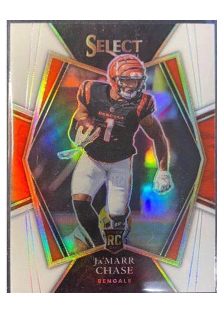 2021 Panini Select Ja'Marr Chase White #147 card
