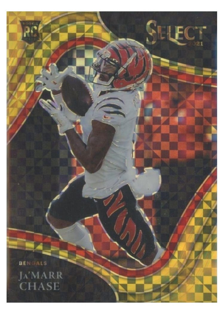 2021 Panini Select Base Set Ja'Marr Chase #347 card
