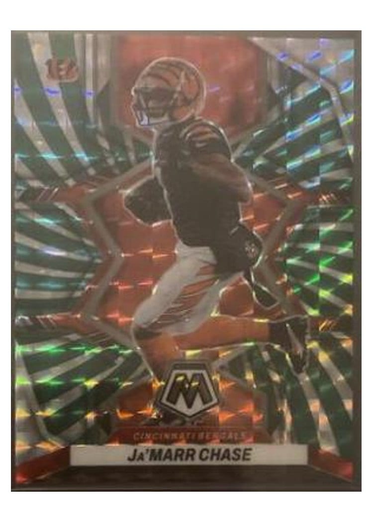 2022 Panini Mosaic Base Set Ja'Marr Chase Green Swirl #263 card