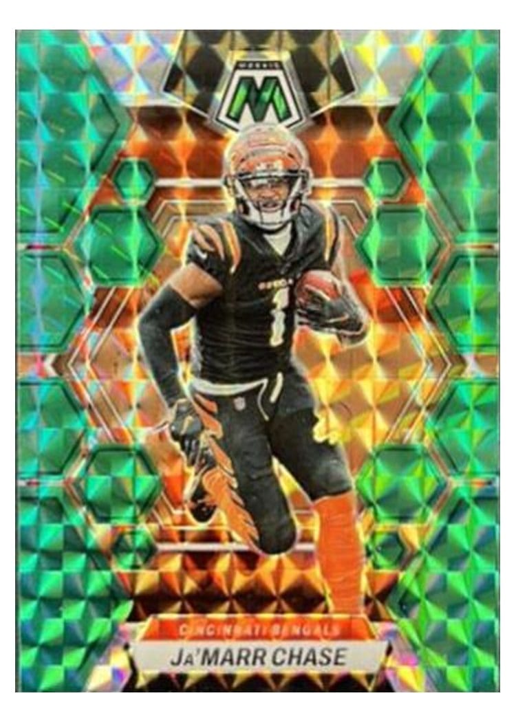 2023 Panini Mosaic Base Set Ja'Marr Chase Green #43 card