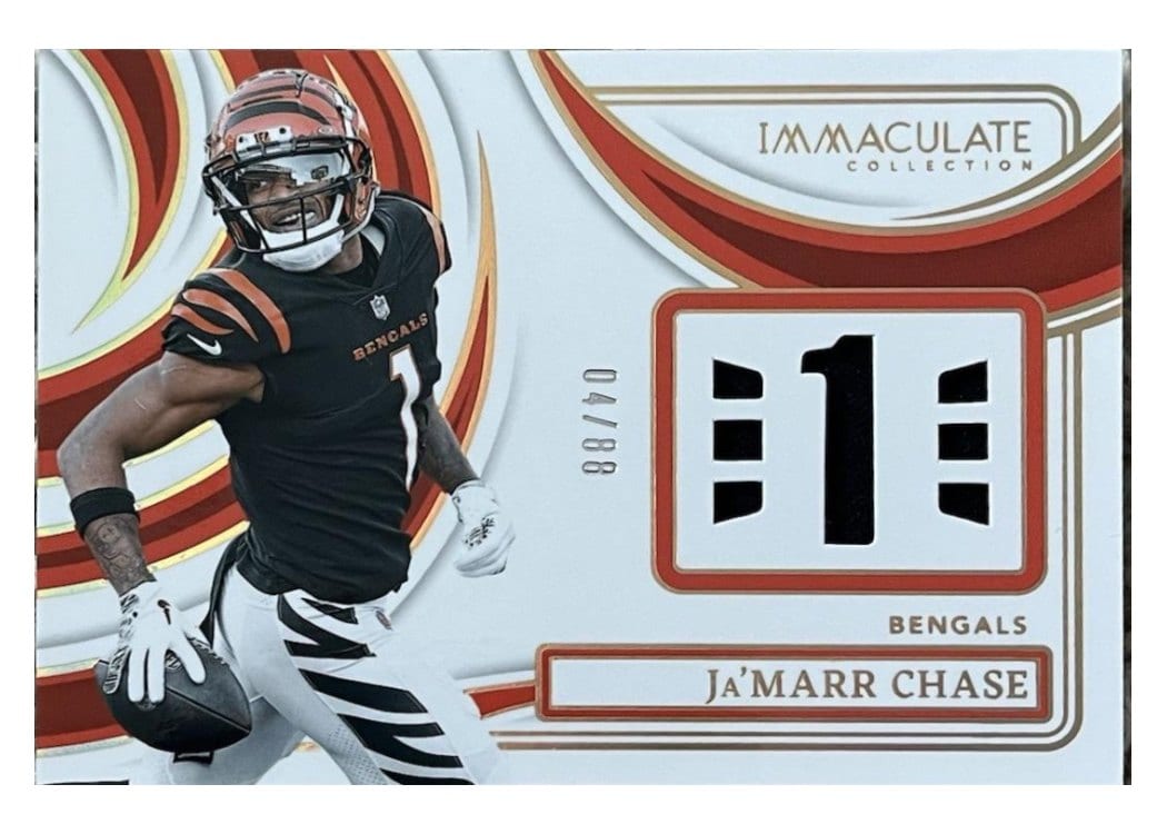 2024 Panini Immaculate Collection Immaculate Numbers Memorabilia Ja'Marr Chase #27 card