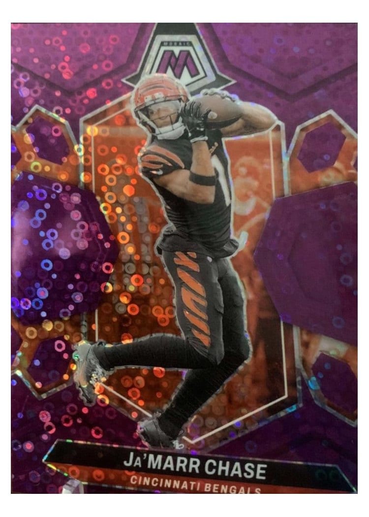 2024 Panini Mosaic Base Set Ja'Marr Chase No Huddle Purple #45 card