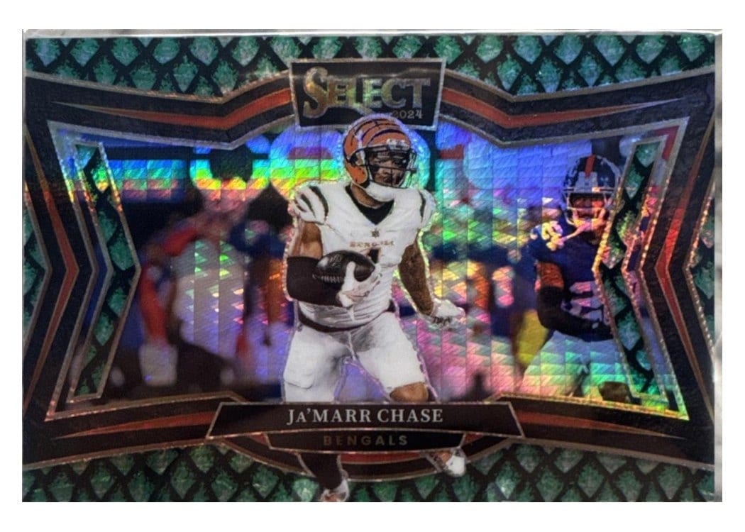 2024 Panini Select Base Set Ja'Marr Chase Dragon Scale Prizm #448 card