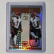 2025 Panini Donruss Production Line Ja'Marr Chase / Tee Higgins #10 card
