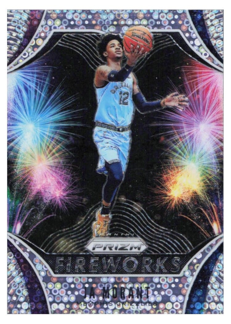 2019 Panini Prizm Fireworks JA Morant #28 card