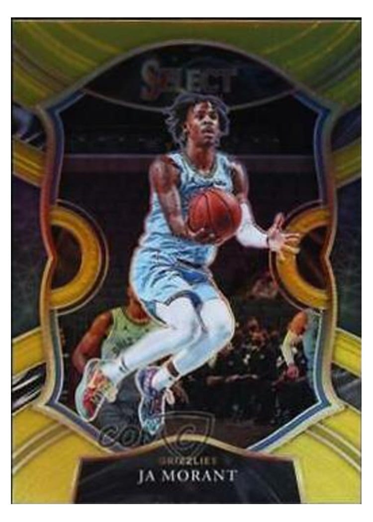 2020-21 Panini Select Base Set Ja Morant Gold Prizm #60 card
