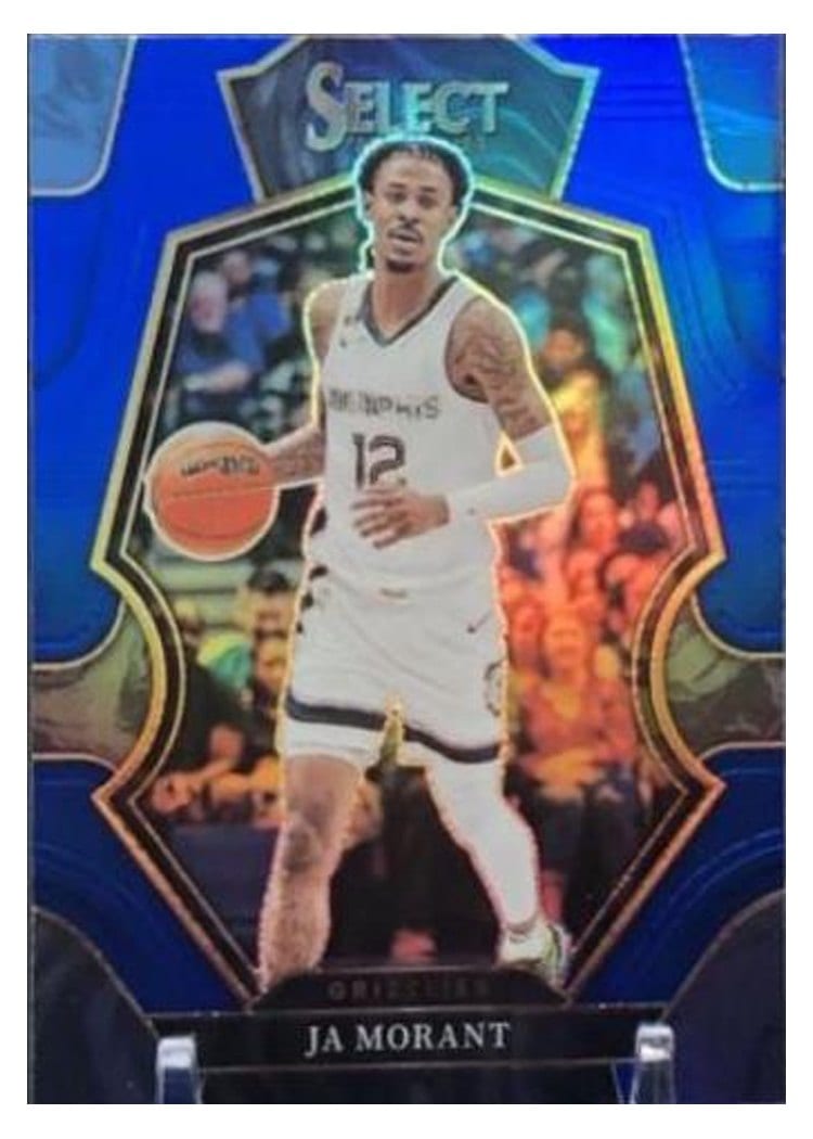 2022-23 Panini Select Base Set Ja Morant Blue Prizm #158 card