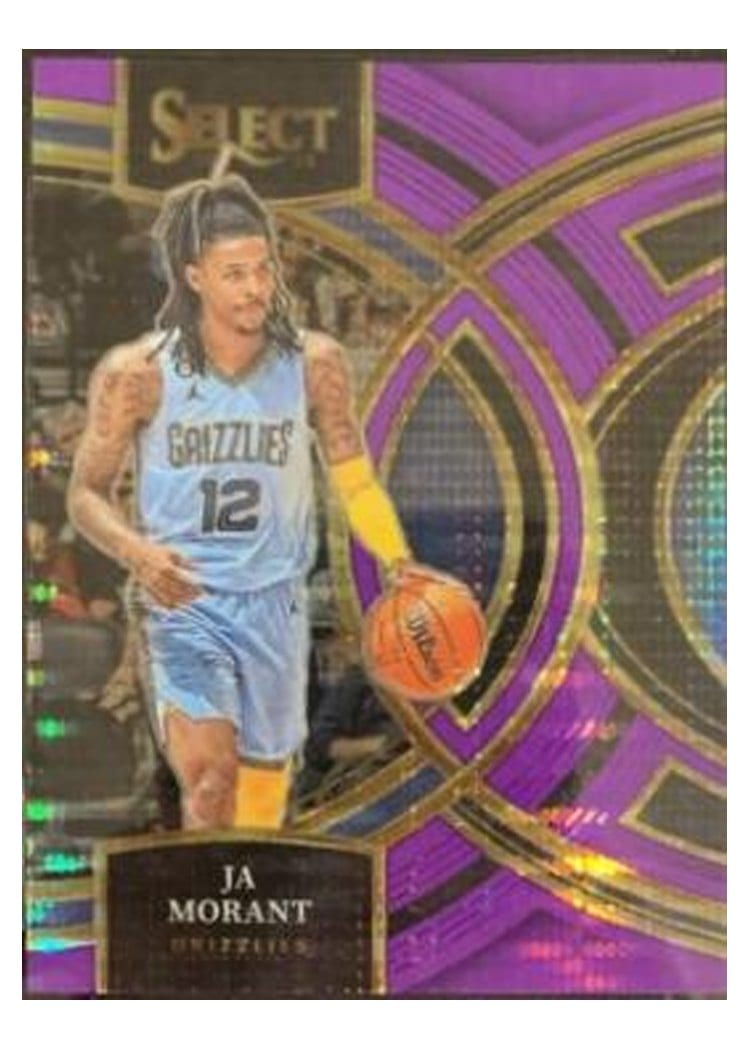 2023 Panini Select Ja Morant Pulsar Neon Purple FOTL Prizm #136 card