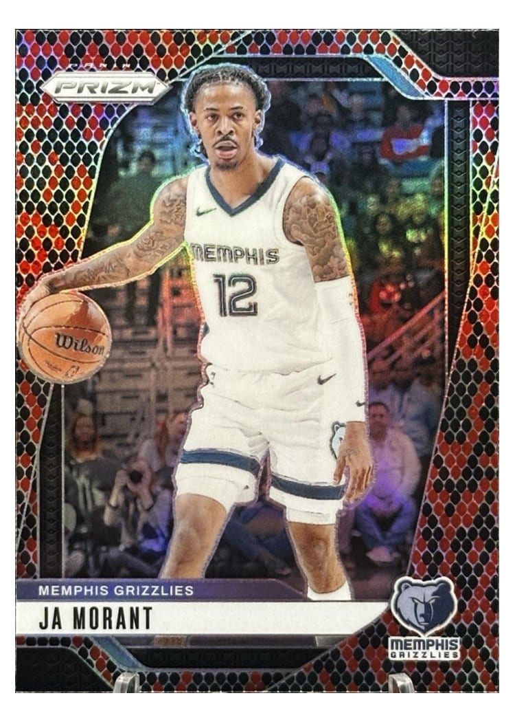 2024-25 Panini Prizm Base Set Ja Morant Snakeskin #64 card