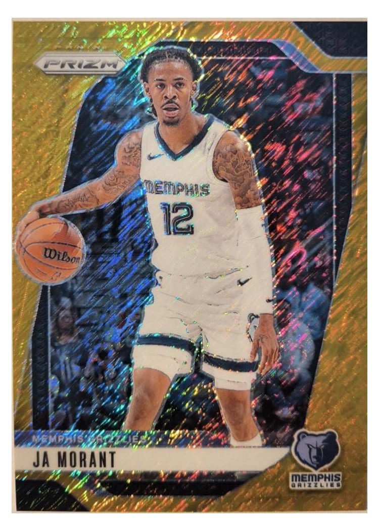 2024-25 Panini Prizm Base Set Ja Morant Gold Shimmer FOTL #64 card