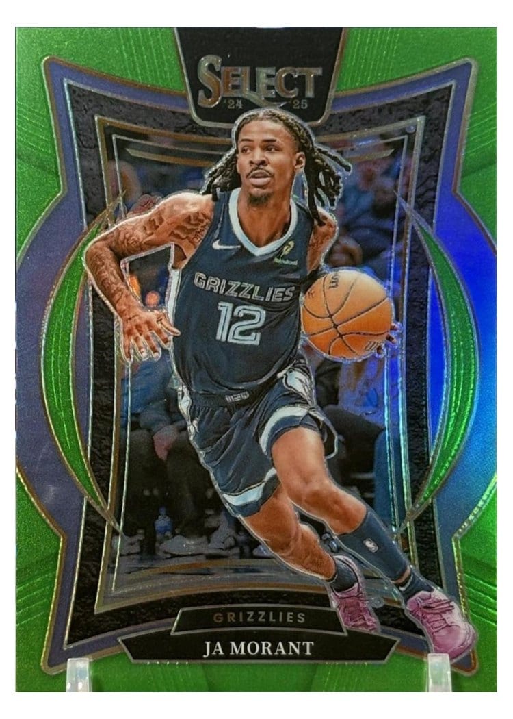 2024-25 Panini Select Base Set Ja Morant Neon Green Prizm #60 card