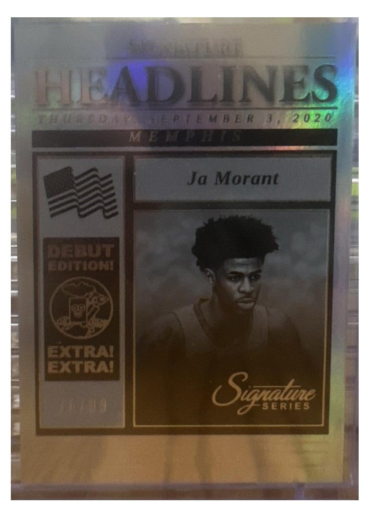 2025-26 Panini Signature Series Signature Headlines Ja Morant #19 card