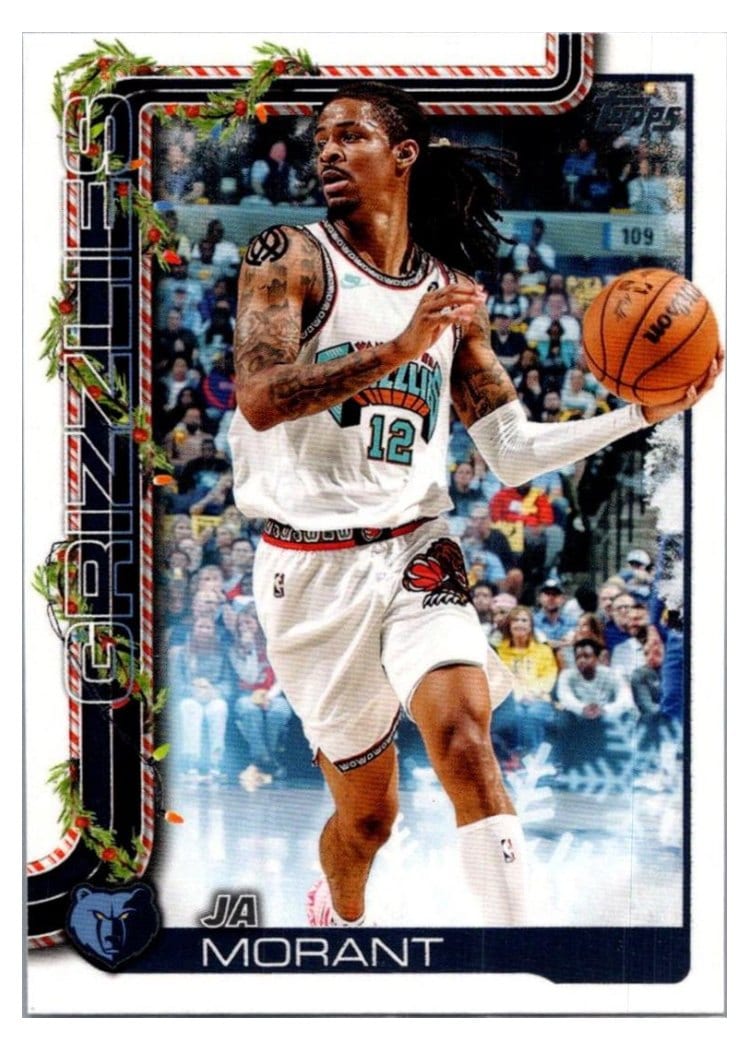 2025-26 Topps Holiday SSP Back Variations Ja Morant #SSB-JM card