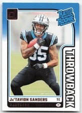 2024 Donruss Rated Rookies Throwback Ja'Tavion Sanders #26 card