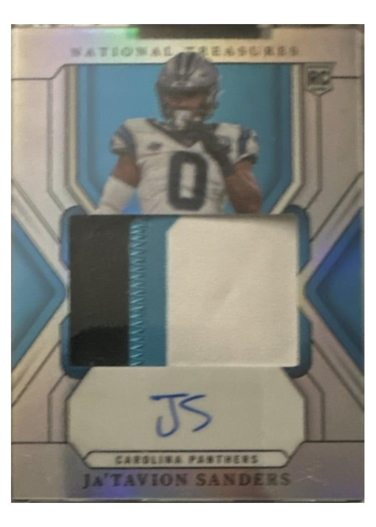 2024 Panini National Treasures Base Set Ja'Tavion Sanders #182 card