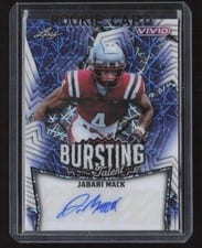 2025 Leaf Vivid Bursting With Talent Autographs Jabari Mack #TA-JM1 card