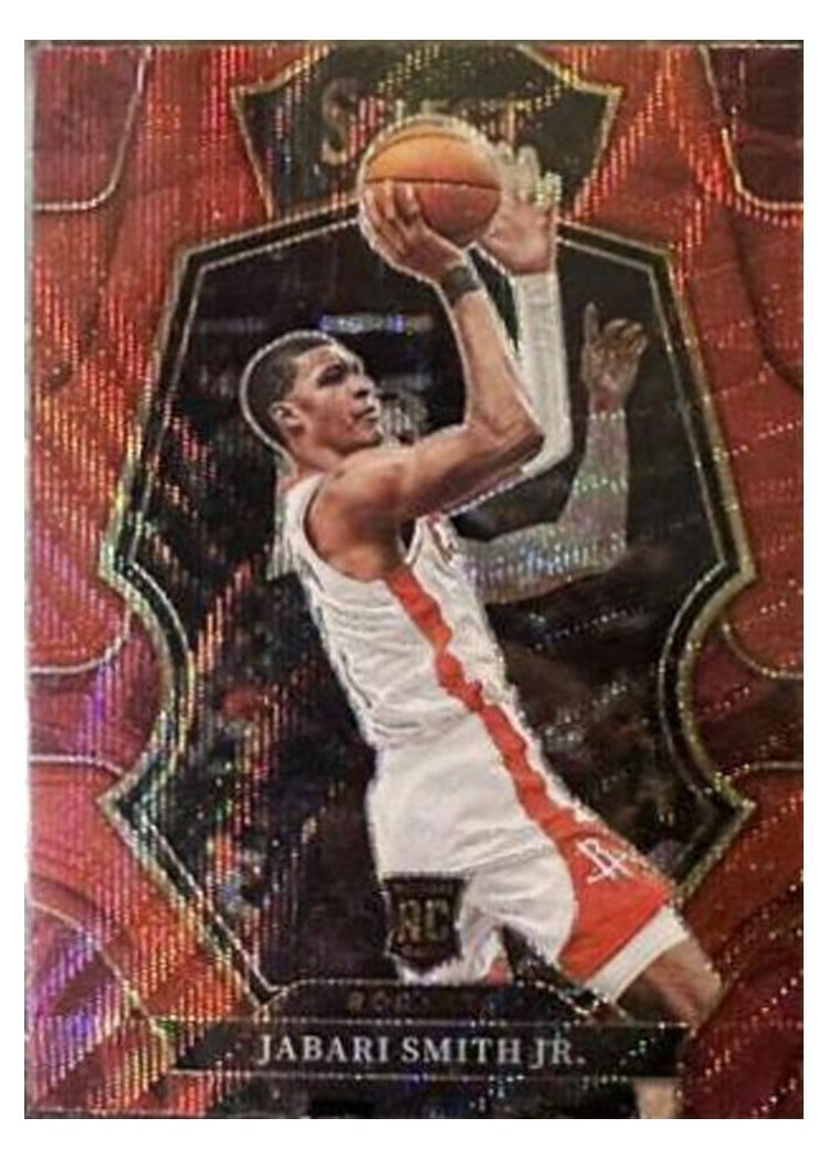 2022-23 Panini Select Base Set Jabari Smith Jr. Red Wave Prizm #184 card