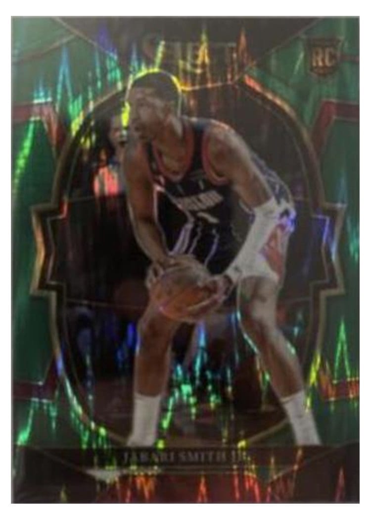 2022-23 Panini Select Base Set Jabari Smith Jr. Green Shock Prizm #291 card