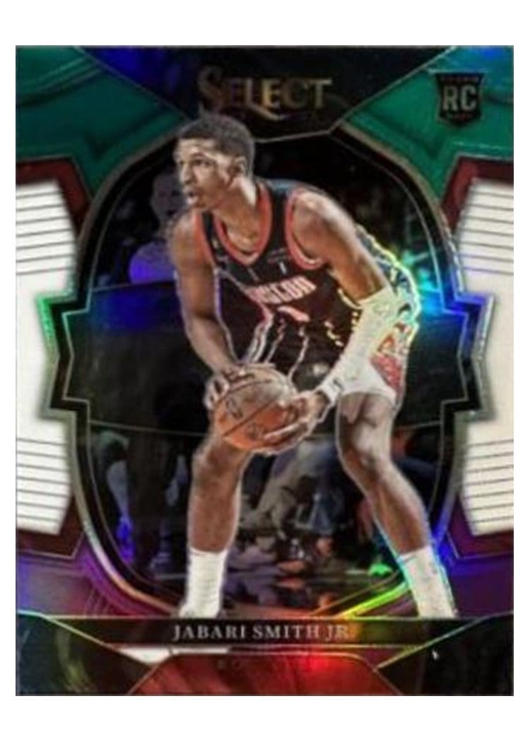 2022-23 Panini Select Base Set Jabari Smith Jr. Green White Purple Prizm #69 card
