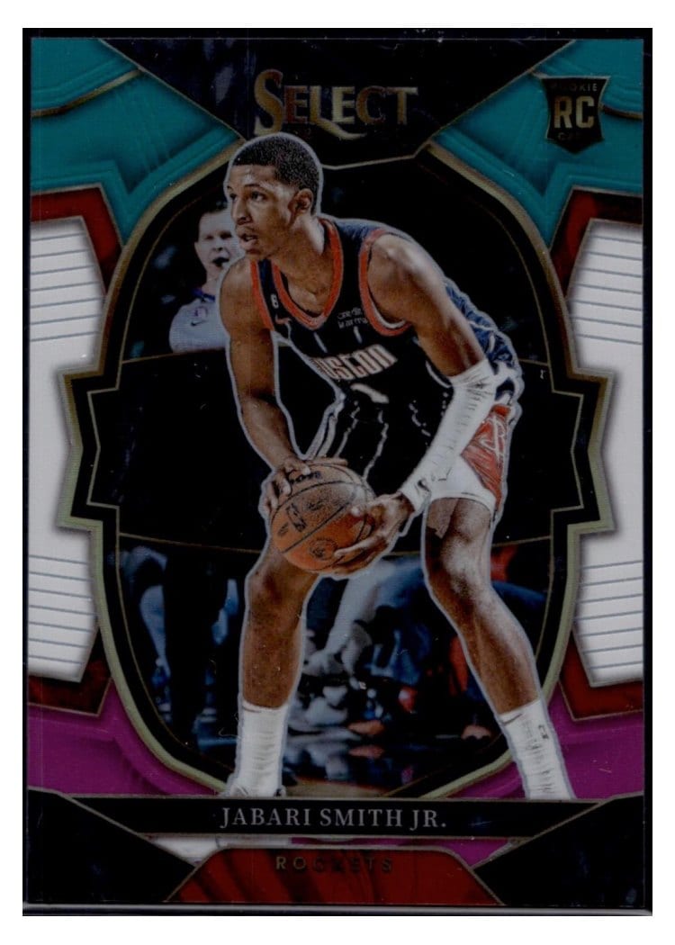 2022-23 Panini Select Base Set Jabari Smith Jr. Teal White Pink Prizm #69 card