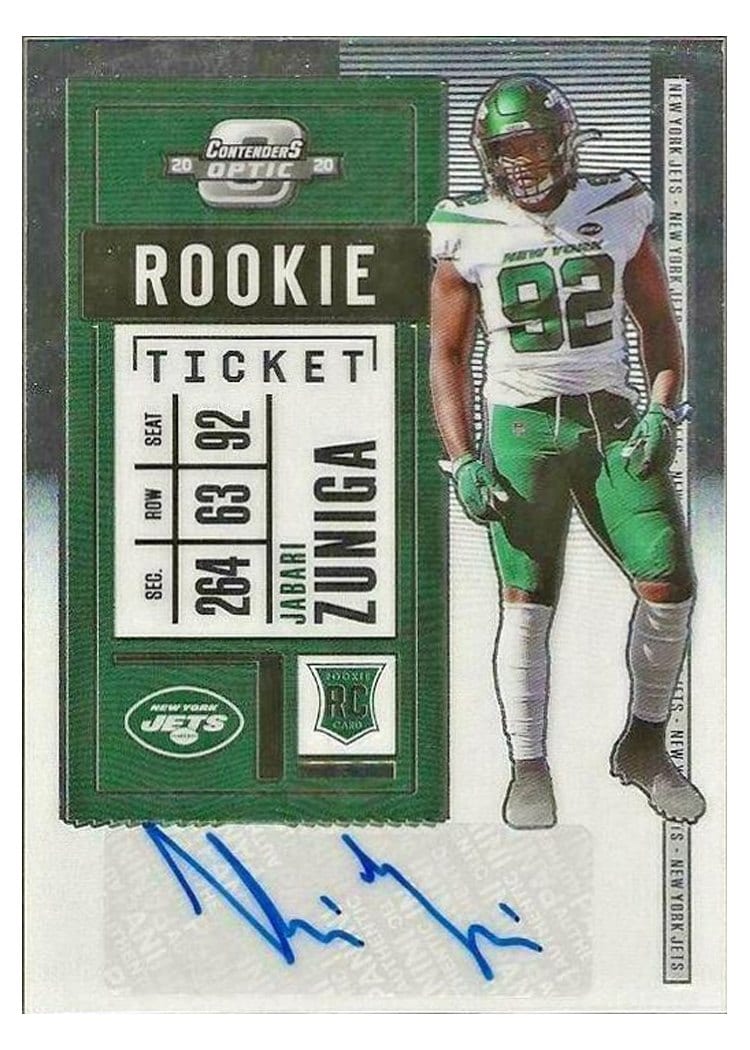 2020 Panini Contenders Optic Base Set Jabari Zuniga #175 card