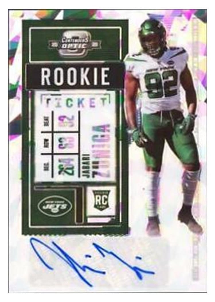2020 Panini Contenders Optic Base Set Jabari Zuniga #175 card