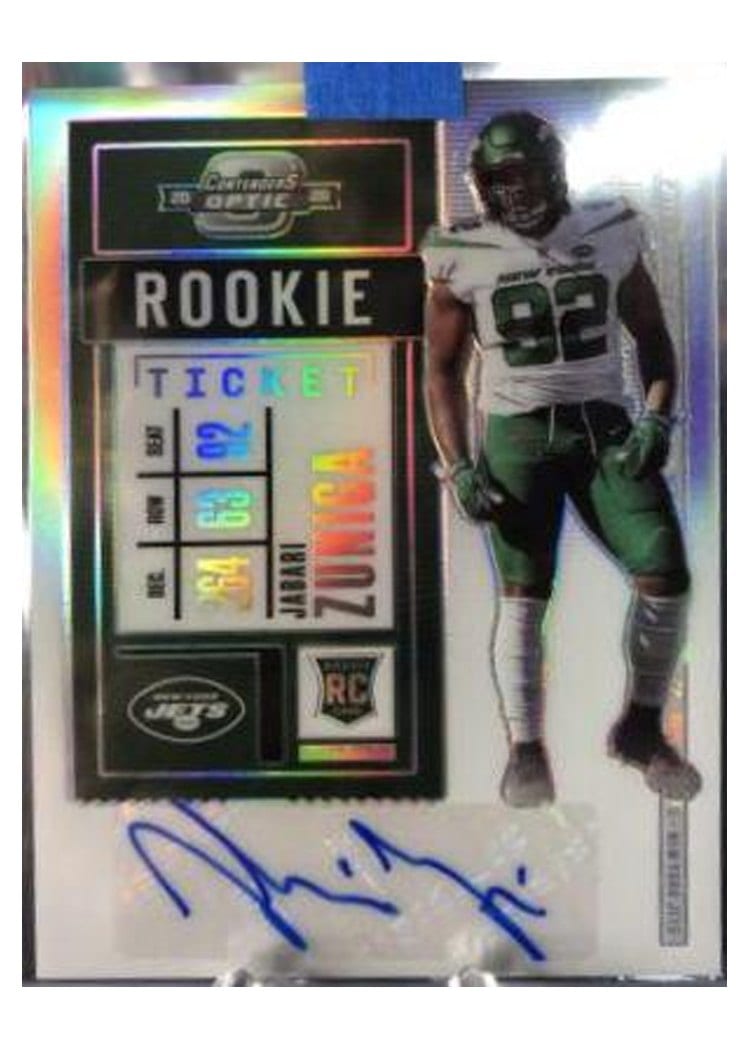 2020 Panini Contenders Optic Base Set Jabari Zuniga #175 card