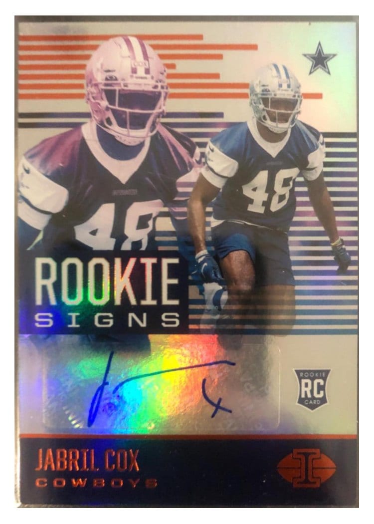 2021 Panini Illusions Rookie Signs Jabril Cox #RS-JB card