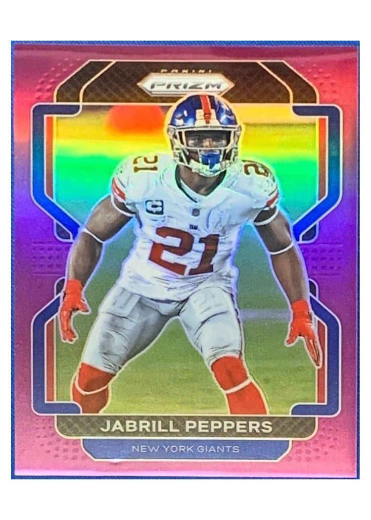 2021 Panini Prizm Base Set Jabrill Peppers Purple Prizm #235 card