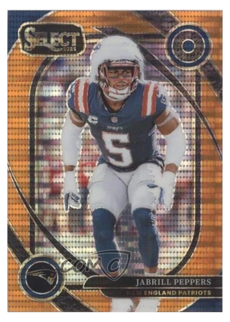 2024 Panini Select Base Set Jabrill Peppers Neon Orange Pulsar Prizm #262 card