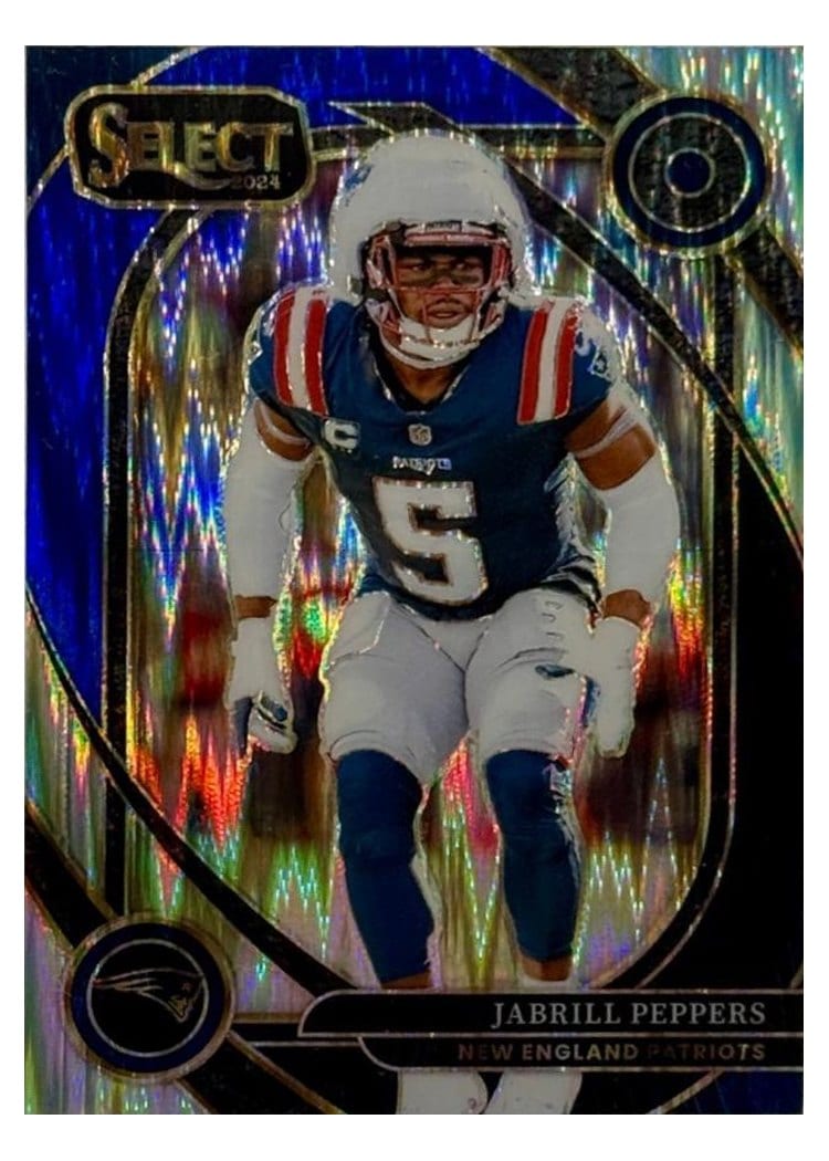 2024 Panini Select Base Set Jabrill Peppers Black Blue Prizm Shock #262 card