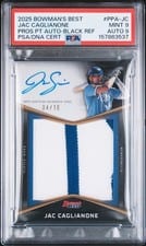 2025 Bowman's Best Prospect Patch Autographs Jac Caglianone #PPA-JC card